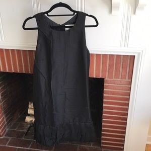 Anthropology Black Dress with Ruffle Bottom